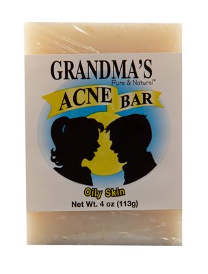 Remwood Products Co Grandma&#39;s Pure &amp; Natural Acne Bar for Oily Skin 4 oz