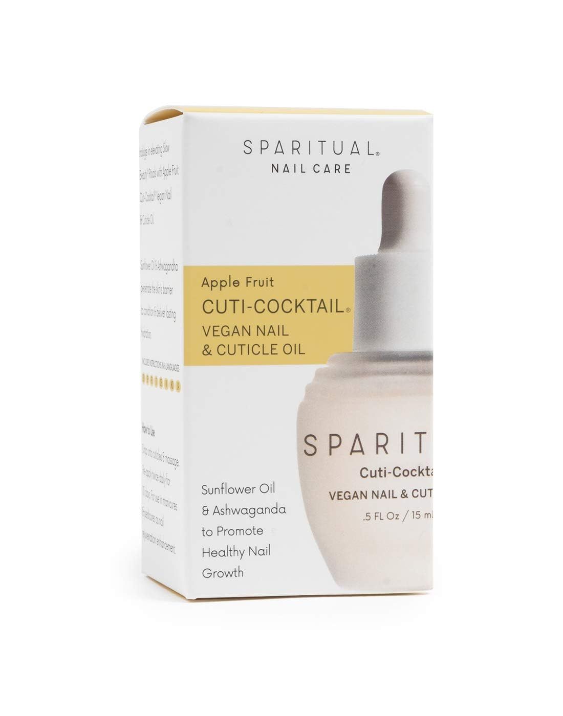 SpaRitual Apple Cuti-Cocktail Vegan Nail &amp; Cuticle Oil | 2.47 Oz | Natural, Hydrating, Softening With Citrus, Ginger, Sunflower Oil For Healthy Nails