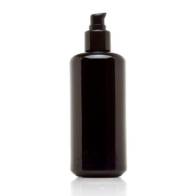 Infinity Jars Ultraviolet Glass Push Pump Bottle 200 Ml (6.8 fl oz) Refillable Containers for Lotion Homemade Cosmetics Make-up Skin Care Cream, Lotion, Shampoo, Conditioner Dispenser Bottles
