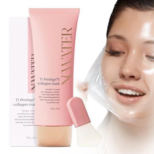 NOWATER T1 Prestige73 Collagen Mask | Glass Skin Peel Off Mask | Lifting and Hydrating | Hydrolyzed Collagen, Peptide | Korean Skin Care (2.5 fl.oz)