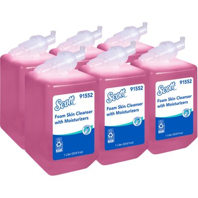 Kleenex(R) Foam Skin Cleanser, 33.8 oz, Pink, Case of 6