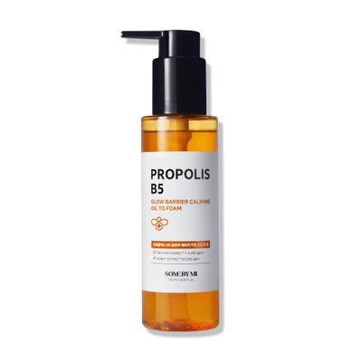 SOME BY MI Propolis B5 Glow Barrier Calming Oil To Foam - 4.05Oz, 120ml - Daily Face Korean Cleansing Oil and Foam Made from Panthenol - All in One Face Wash for Sensitive Skin - Korean Skin Care