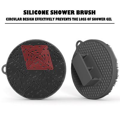 Silicone Body Scrubber-Silicone Shower Brush for Gentle Exfoliating &amp; Lathering with Body Scrub &amp; Wash, Durable &amp; Hygienic, Deep Cleansing Exfoliator for All Skin Types - Shower Essential(1Pack.Grey)