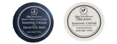 Taylor of Old Bond Street Shave Cream - 2 Pack 5.3 0z Each Choose Your Scents! (Natural and Jermyn Street Sensitive Skin)