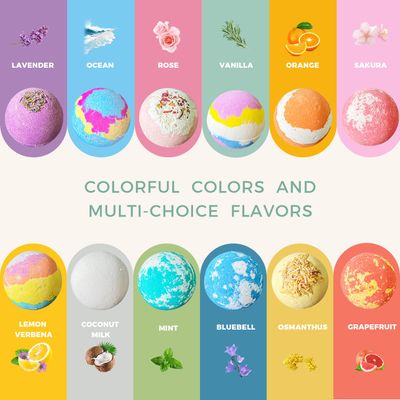 Leafgift Bath Bombs Gift Set, 12pcs Handmade Bath Fizzies with Natural Sea Salt Cocoa & Shea Butter, Perfect for Bubble Bath Spa, Moisturizing Dry Skin, Stress Relief, Best Gift for Women, Men