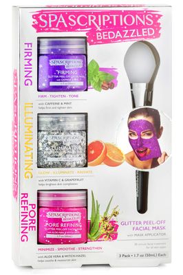 SpaScriptions BeDazzled- Firming &amp; Pore Refining Glitter Peel-Off Masks