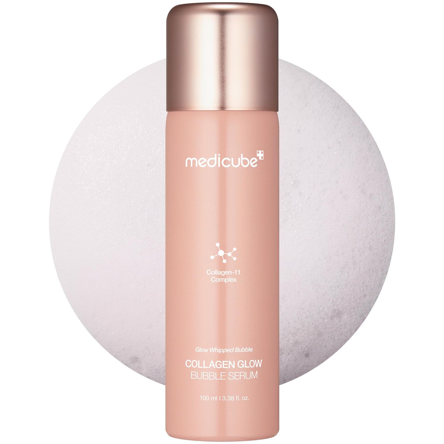 Medicube Collagen Glow Bubble Serum - Fast-absorbing bubble-type serum that gives you 24h Glow &amp; Lifted Look - Korean skincare (3.38fl.oz.)