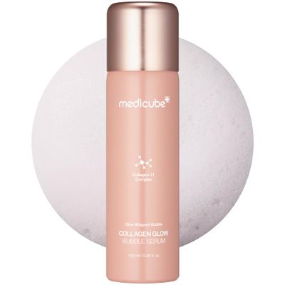 Medicube Collagen Glow Bubble Serum - Fast-absorbing bubble-type serum that gives you 24h Glow &amp; Lifted Look - Korean skincare (3.38fl.oz.)