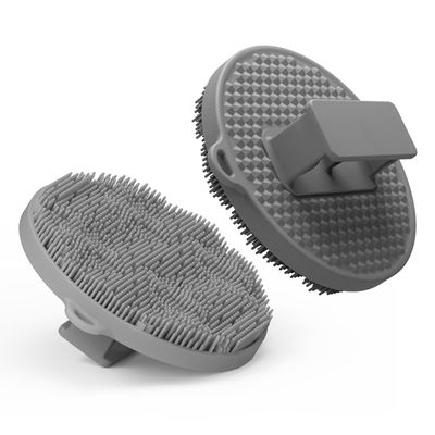 Silicone Body Scrubber-Silicone Shower Brush for Gentle Exfoliating &amp; Lathering with Body Scrub &amp; Wash, Durable &amp; Hygienic, Deep Cleansing Exfoliator for All Skin Types - Shower Essential(1Pack.Grey)