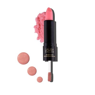 LAURA GELLER NEW YORK Prep-n-Go 2-in-1 Lip Scrub and Lip Oil Tint, Lip Hydrating Oil and Exfoliator, Finish Line
