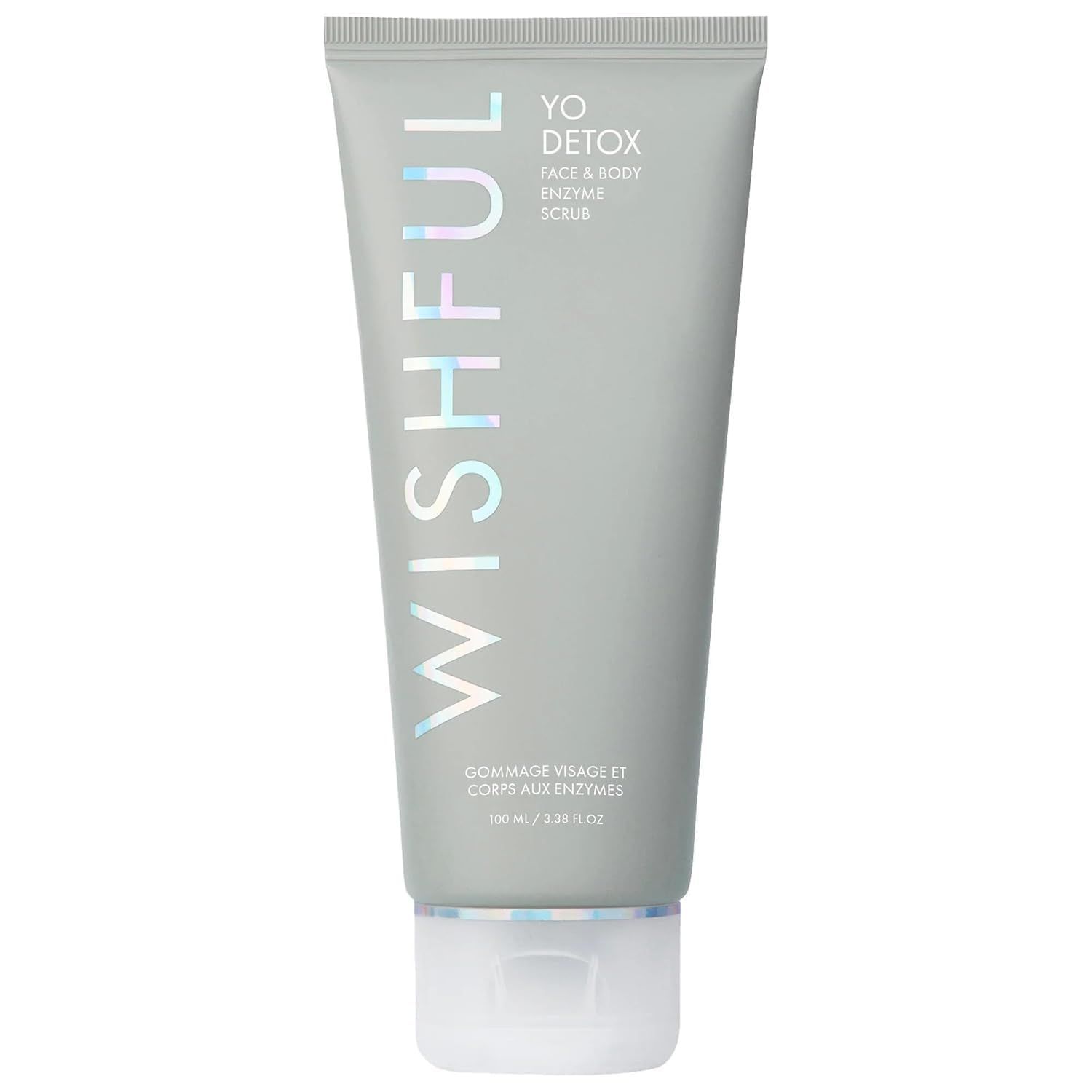 Wishful Yo Detox Charcoal Face &amp; Body Enzyme Scrub 3.38 oz/ 100 mL