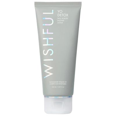 Wishful Yo Detox Charcoal Face &amp; Body Enzyme Scrub 3.38 oz/ 100 mL