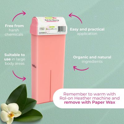 NATURAL-WAX NATURAL DEPILATORY WAX Wax Cartridge - 3 x 3.52 Ounce - 100% Organic, Residue-Free, Hair Removal for All Skin Types - Unisex, Waxing for Arms, Legs, Chest