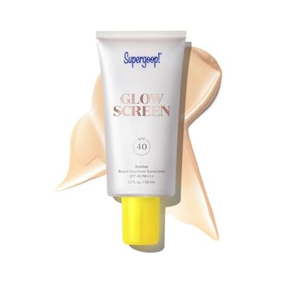 Supergoop! Glowscreen SPF 40, Sunrise (Champagne Glow) - 1.7 fl oz - Glowy Primer + Broad Spectrum Sunscreen - Helps Filter Blue Light - Boosts Hydration with Hyaluronic Acid, Vitamin B5 &amp; Niacinamide