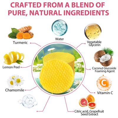 ISUNRISE Turmeric Face Scrub Pads 80PCS, Turmeric Cleansing Pads for Face and Body, Helps Balance Skin Oil and Water, Remove Excess Keratin From The Body'S Skin