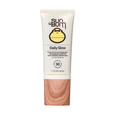 Sun Bum Daily SPF 30 Glow Sunscreen Face Lotion | Moisturizing Facial Sunblock | Tinted, Dewy Finish| Hawaii 104 Act Compliant (Octinoxate &amp; Oxybenzone Free) | Travel Friendly | 1.7 oz
