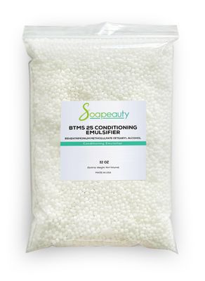 Soapeauty BTMS 25% - 32 oz - Behentrimonium Methosulfate Cetearyl Alcohol 25% Conditioning Emulsifier | Ingredient for Hair Care, Skin Care, Leave-in Treatment Products | 32 oz