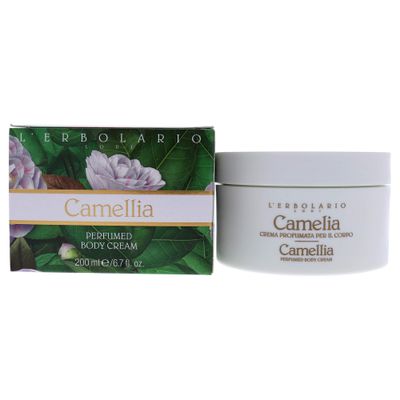 LErbolario Camelia Perfumed Body Cream - Firming, Smoothing Moisturizer for Dry Skin - Vitamin E, Camelia Extracts - Lightweight Hydration - 6.7 oz