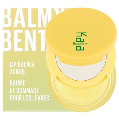 Kaja Lip Bento Balm + Scrub | with Coconut Oil, Clear Finish, Moisturize, Exfoliate, Smoothes Lips, Compact Travel Size, Pia Colada, Valentine&#39;s Day Gift, 0.4 Oz