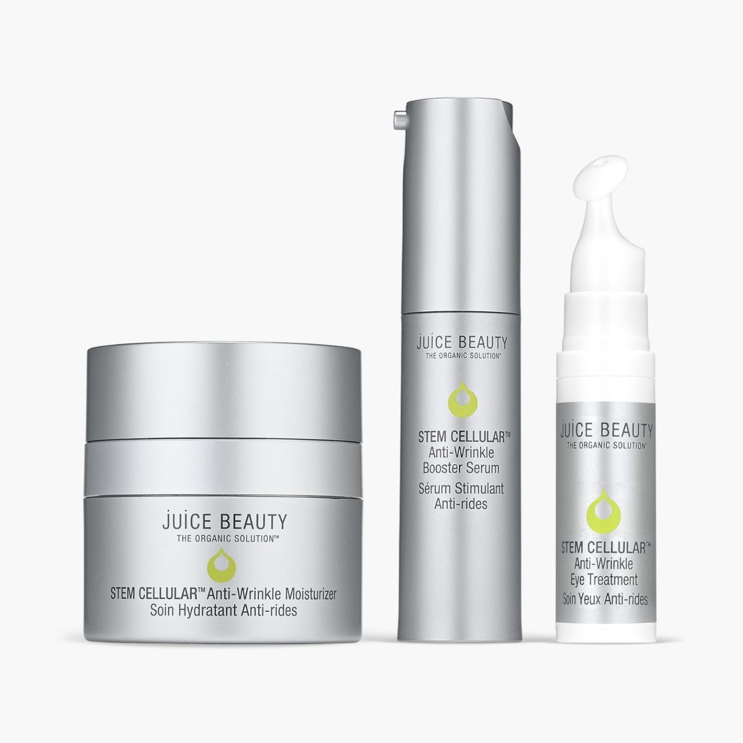 Juice Beauty Stem Cellular Anti-Wrinkle Solutions Kit - Hydrates + Improves Fine Lines and Wrinkles - Vegan, Cruelty Free