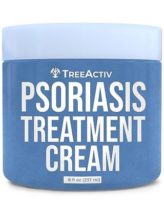 TreeActiv Psoriasis Treatment Cream, 8oz, Psoriasis Cream with Hyaluronic Acid for Face, Scalp, Body, Soothing Cream for Psoriasis Treatment, Psoriasis Moisturizing Cream for Scaly Dry Skin, 500+ Uses