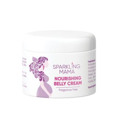 Sparkling Mama&#39;s Belly Cream Nourishing Maternity Skin &amp; Stretch Mark Lotion | (From the Creator of Fizzelixir), 4oz jar