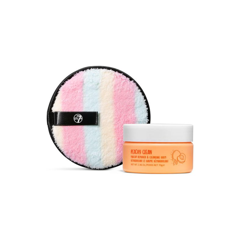 W7 Peachy Clean Makeup Cleansing Balm &amp; Makeup Remover Cookie Disc Duo - Gently Removes Makeup