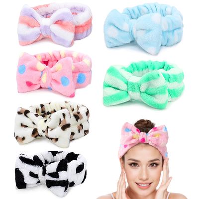 LADES Soft Skincare Headband - Adjustable, Comfortable &amp; Stretchy Fabric, Cute Patterns for Makeup, Facial - Non-Slip, Headband for Hair Control