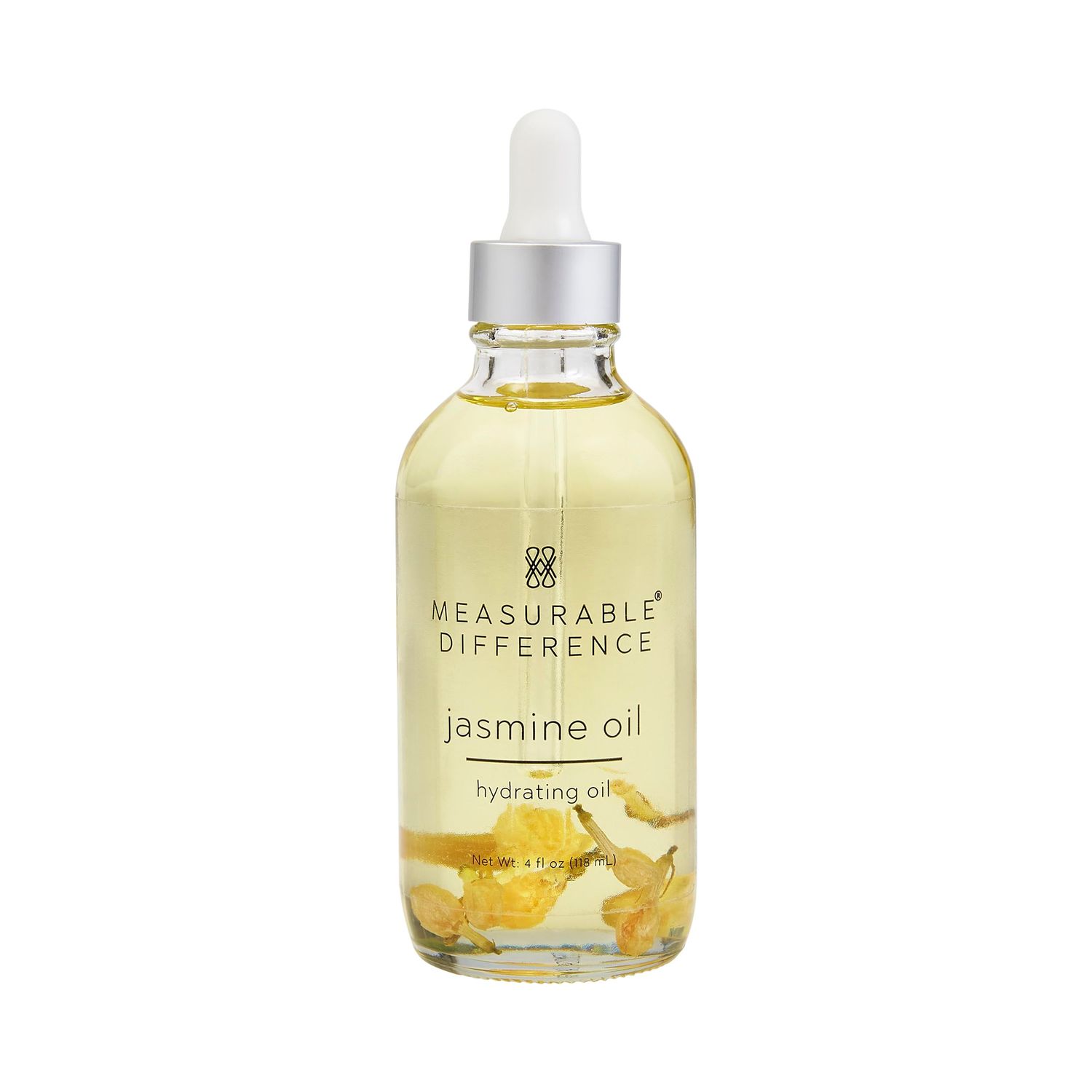 Measurable Difference Jasmine Hydrating Oil for Face &amp; Body, 4 oz - Daily Use to Soothe, Hydrate &amp; Nourish Skin