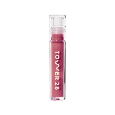 Tower 28 ShineOn Milky Lip Jelly, SESAME, Non-Sticky, Hydrating Vegan Lip Gloss in Milky Mauve, Apricot and Raspberry Seed Oil, Moisturizing, Clean, Cruelty Free