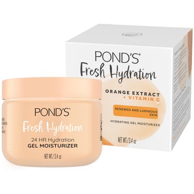 POND&#39;S Orange Extract &amp; Vitamin C Gel Face Moisturizer For Renewed and Luminous Skin, 3.4 oz