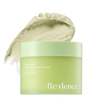 Redence Green Grape 3-in-1 Gelato Pore Mask Cleanser, Pore Exfoliating Scrub Mud Mask Pack, No Tightness, Korean Skin Care, 100ml / 3.38 fl oz
