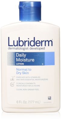 Lubriderm Daily Moisture Lotion for Normal to Dry Skin, 6 fl oz (177 ml)