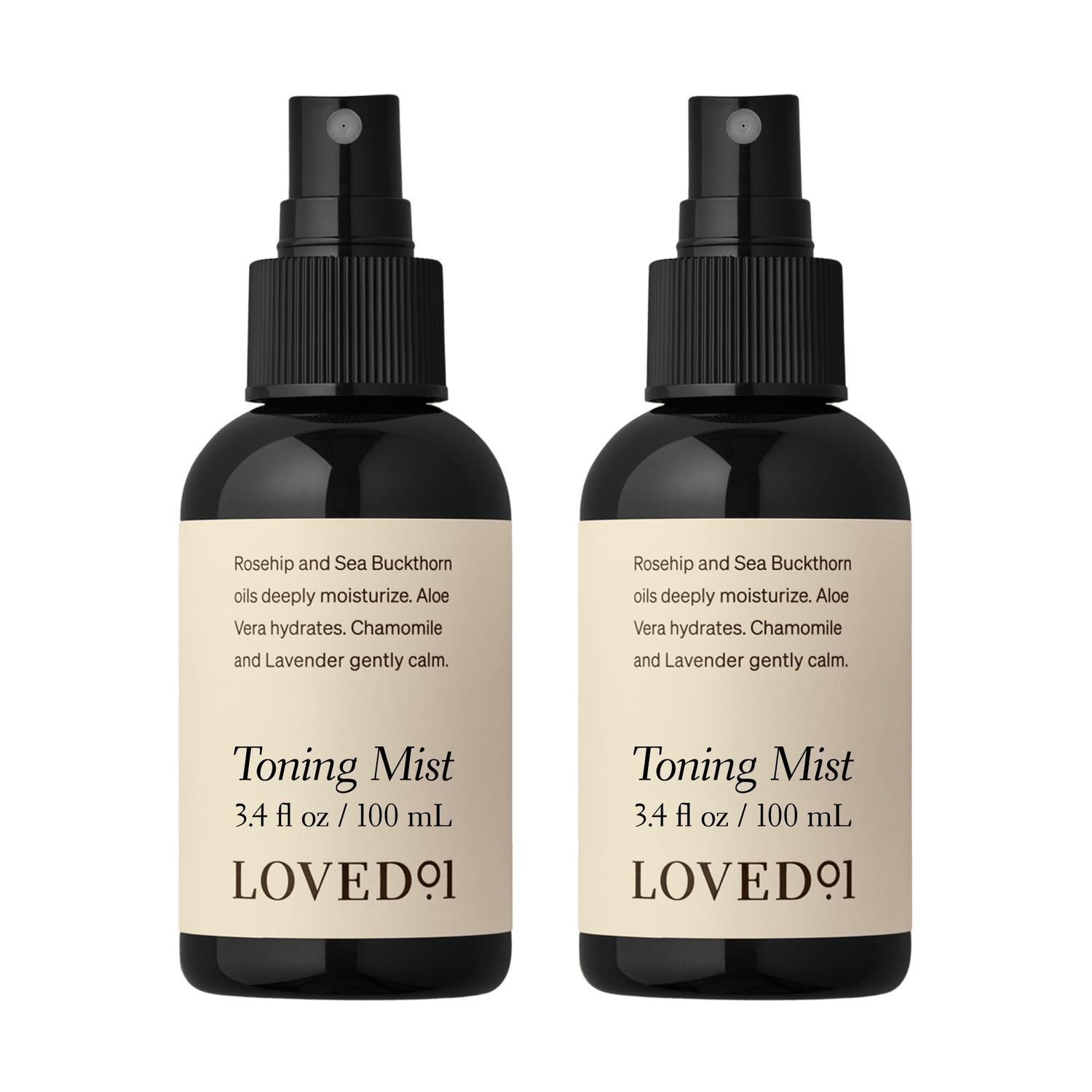 Loved01 Face &amp; Body Toning Mist, John Legend Skincare, Hydrating &amp; Cleansing Serum, Moisturizing Spray, Alcohol-Free, Formulated with Witch Hazel &amp; Aloe Vera, 2-Pack (3.4 oz each)