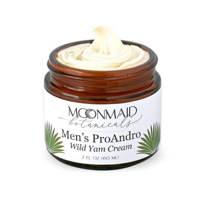 MoonMaid Botanicals ProAndro Mens Saw Palmetto & Wild Yam Cream for Hormone Balance 60ml | Organic Wild Yam Cream for Prostate Health, Hormonal Balance & Vitality | Made in USA | USDA Certified