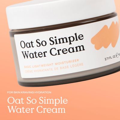 KraveBeauty Oat So Simple Water Cream, Enriched With Oat &amp; Squalane To Soothe &amp; Lock In Moisture, Everyday Moisturizer, For All Skin Types, Vegan &amp; Cruelty Free, 2.7 fl oz