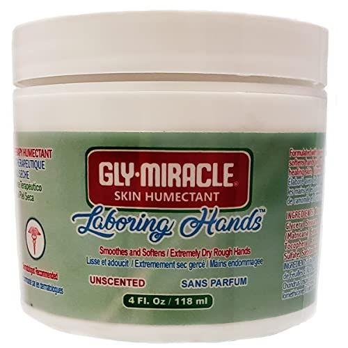 Laboring Hands Skin Humectant 4 oz Gel Hand Cream Protective Layer Locks In Moisture to Repair Extremely Dry Cracked Callous Hands &amp; Cuticles; Smooths &amp; Softens; UNSCENTED