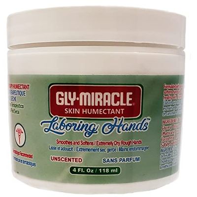 Laboring Hands Skin Humectant 4 oz Gel Hand Cream Protective Layer Locks In Moisture to Repair Extremely Dry Cracked Callous Hands &amp; Cuticles; Smooths &amp; Softens; UNSCENTED