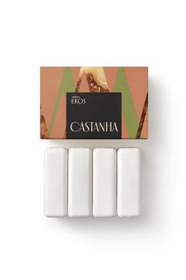Natura - Ekos Castanha (Brazil Nut) Creamy Bar Soap Set (4 Pack) - 4 Creamy Soap Bars - 97% Natural - 100% Pure Plant Based Oils - Vegan Skin Care - Brazilian Beauty Secrets - Self Care - 3.5oz (100g)
