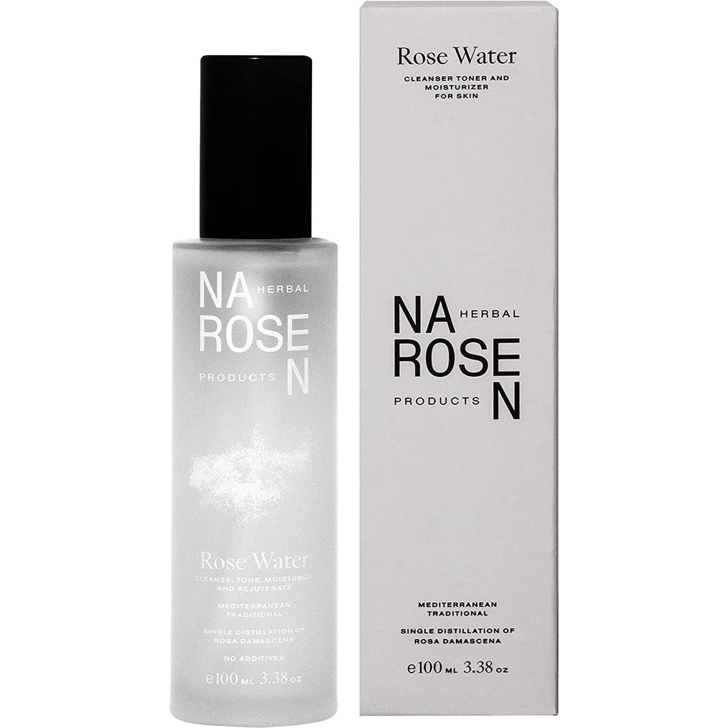 NAROSEN Pure Organic Rose Water Spray for Face | Single Distillation of Rosa Damascena | No Alcohol or Dyes | Ideal for Skin Care | Natural, Certified, Vegan, and Cruelty-Free (3.38 oz./100 ml)