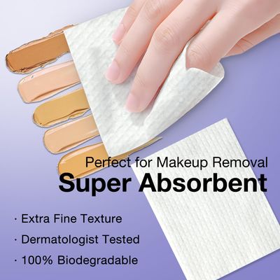 Top-Tips Disposable Face Towels - 4 Pack Biodegradable Soft Dry Facial Tissue, Face Towelettes Disposable, Makeup Remover Dry Face Wipes Tissue for Women, Facial Wash Cloth Travel