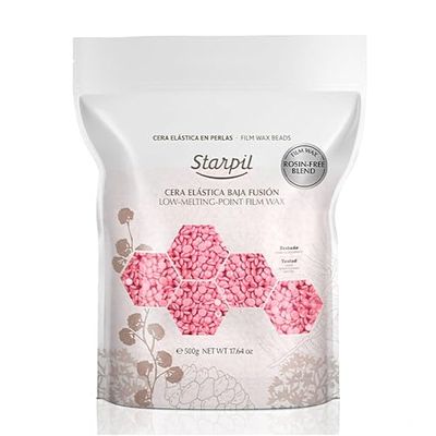 Starpil Wax 1000g / 2.2 lb Rosin Free Pink Hard Wax Beads for Painless Hair Removal, Strip less Body Wax Beans, Polymer Blend Bikini Wax for Face, Coarse Hair Removal Wax Beans for Sensitive Skin