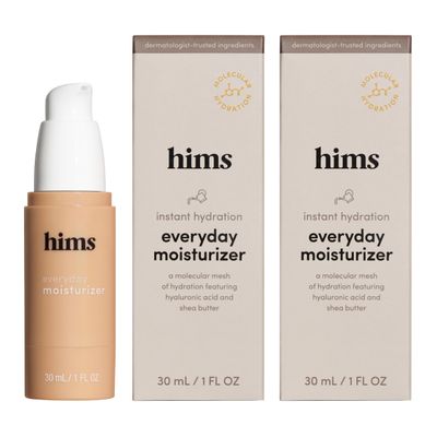 hims Everyday Moisturizer for Men, 2 Pack - Lightweight, Hydrating Men&#39;s Face Moisturizer with Hyaluronic Acid and Shea Butter - 2 x 1fl oz