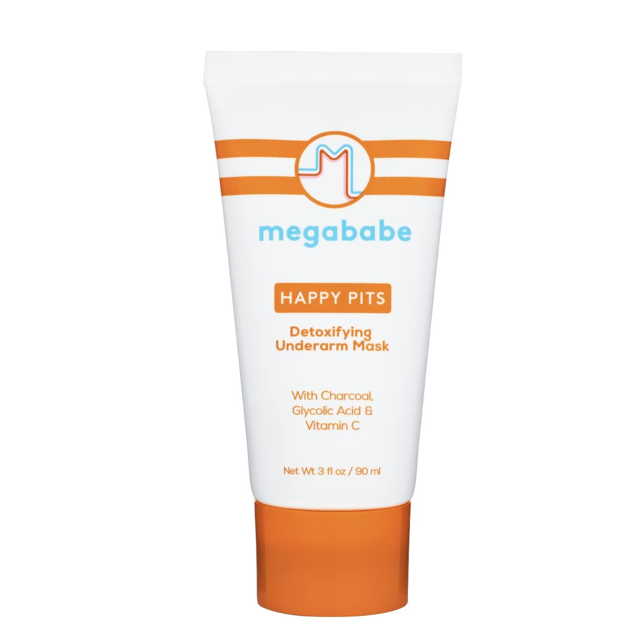 Megababe Underarm Mask - Happy Pits | With Detoxifying Charcoal &amp; Vitamin C | 3 fl oz