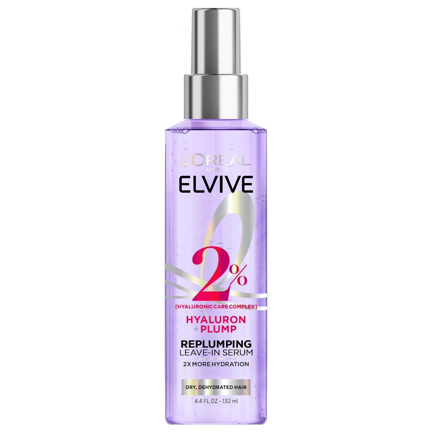 L&#39;Oreal Paris Elvive Hyaluron Plump Moisture Plump Hair Serum for Dehydrated, Dry Hair with Hyaluronic Acid Care Complex, Paraben-Free, 4.4 Fl Oz