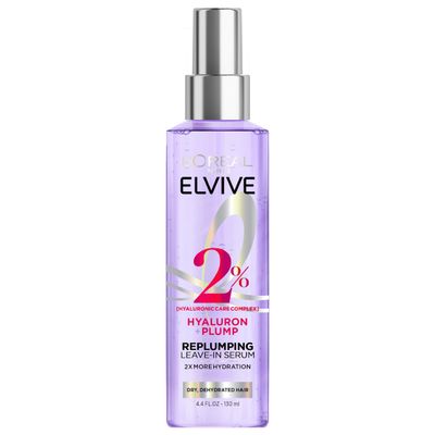 L&#39;Oreal Paris Elvive Hyaluron Plump Moisture Plump Hair Serum for Dehydrated, Dry Hair with Hyaluronic Acid Care Complex, Paraben-Free, 4.4 Fl Oz