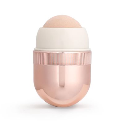 Korean Beauty Oil-Absorbing Volcanic Face Roller, Portable and Reusable Skincare Tool for Oily Skin, Shine Control, Oil Absorber tool for Face (Rose Gold)