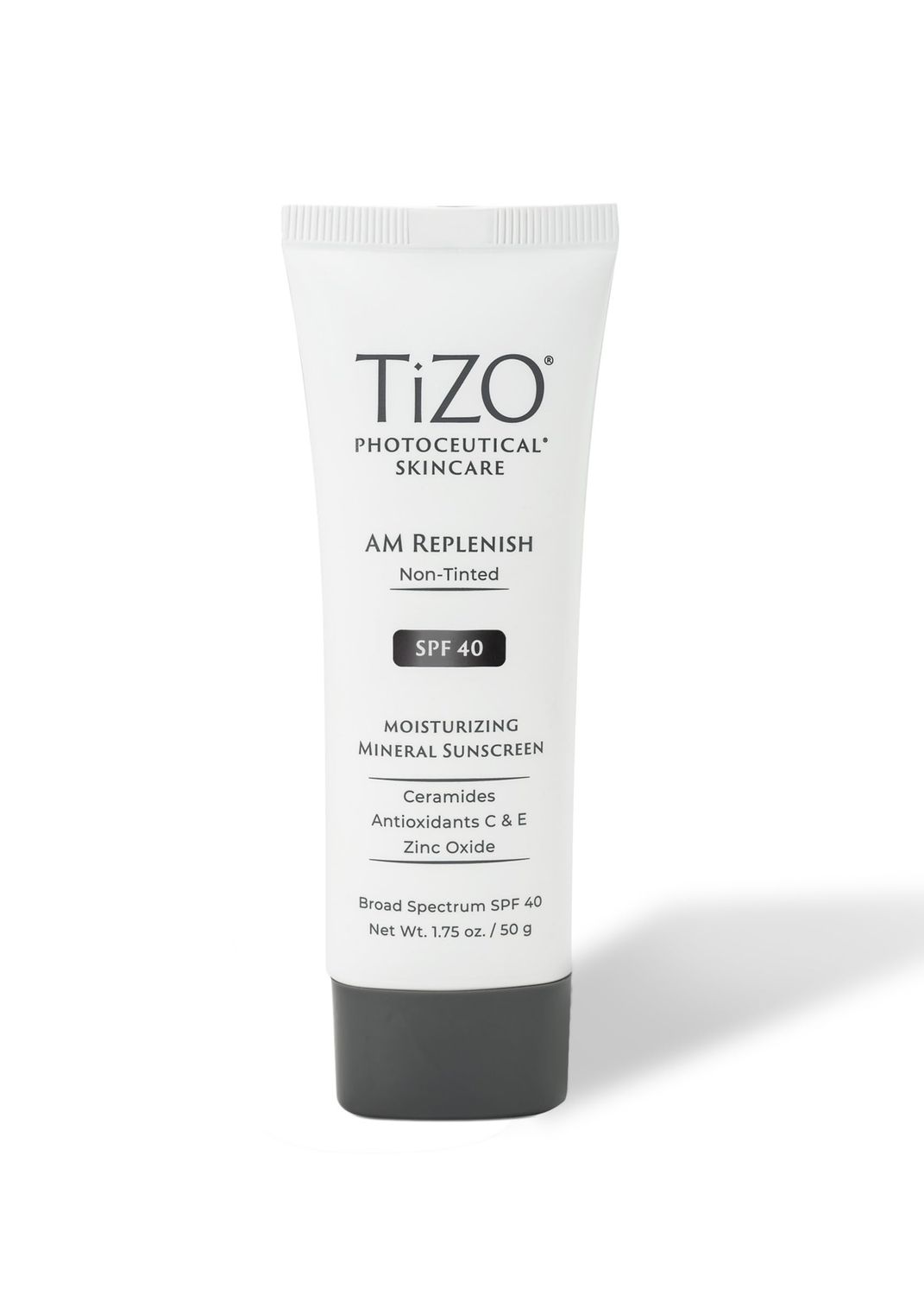 TIZO Photoceuticals Am Replenish Non-tinted Facial Mineral Sunscreen SPF 40, 1.75 oz