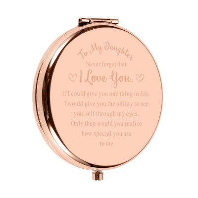 Stocking Stuffers for Teen Girls Daughter Compact Makeup Mirror Stocking Stuffers for Daughter Gifts Ideas Stuffs for Daughter Gifts from Dad Mom Daughter Birthday Gift for Daughter