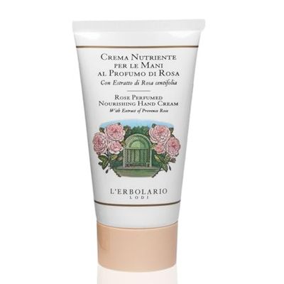 LErbolario Rose Perfumed Nourishing Hand Cream - Hand Lotion for Dry, Cracked Hands - Floral Rose Fragrance - Skin Barrier Repair Cream - 2.5 oz
